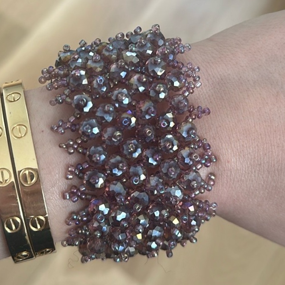 Beaded cuff bracelet